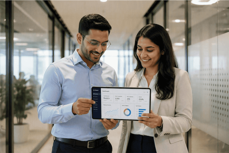 Diverse team of Indian IT professionals collaborating in a modern office